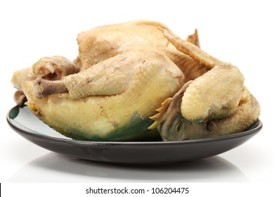 Boiled Chicken On A White Background