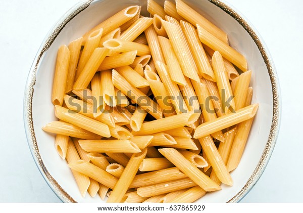 Boiled Cooked Penne Pasta Ceramic Bowl Stock Photo Edit Now 637865929