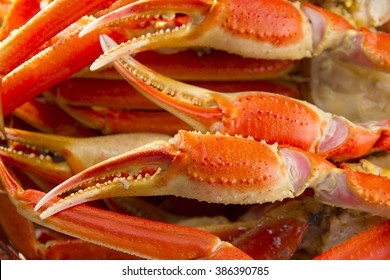A lot of Boiled crab claws