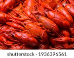 Boiled crawfish that ready for serving