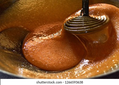 The Boiled And Dehydrated Sap Of The Coconut Palm.Coconut Sugar Production.