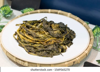 Boiled Dried Radish Greens Leaves.