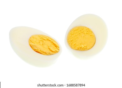 Boiled Egg Isolated On White Background.