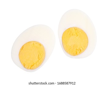 Boiled Egg Isolated On White Background.