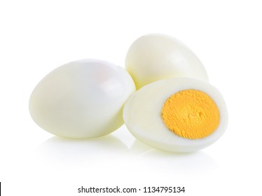 Boiled Egg On White Background