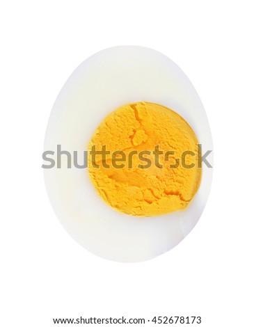 boiled eggs isolated on white background
