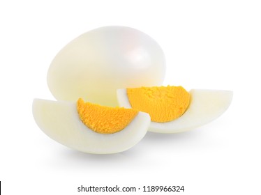 Boiled Hen Egg Isolated On White Background