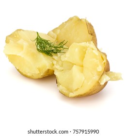 boiled peeled potatoes isolated on white background cutout