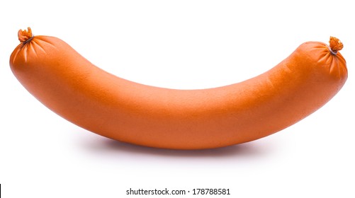 Boiled Sausage. Isolated