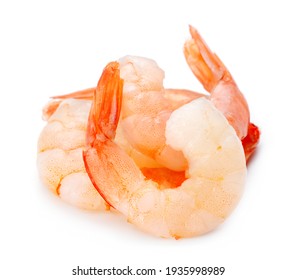 boiled shrimps isolated on white background - Shutterstock ID 1935998989