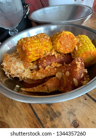 Boiled Snow Crab Legs With Corn