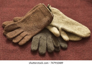 boiled wool gloves