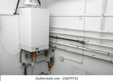 Boiler and pipes of the heating system of a house