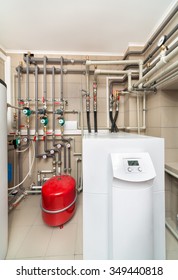 Boiler room equipment with deep pumps. - Shutterstock ID 349440818