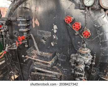 Boiler Room Of An Old Ship.