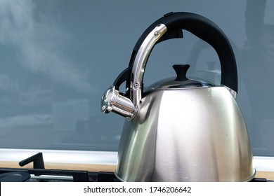 Boiling Kettle On The Stove
