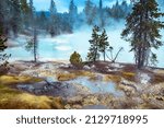 Boiling Springs Lake in Lassen Volcanic National Park in California