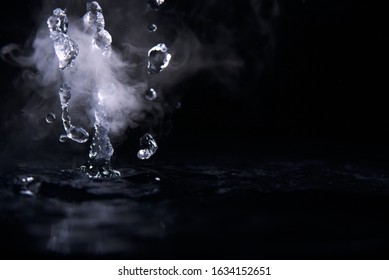 Boiling Water Splash Steam On Black Stock Photo 1634152651 | Shutterstock