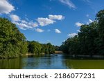 The Bois de la Cambre and its park located in Ixelles, Brussels, Belgium 