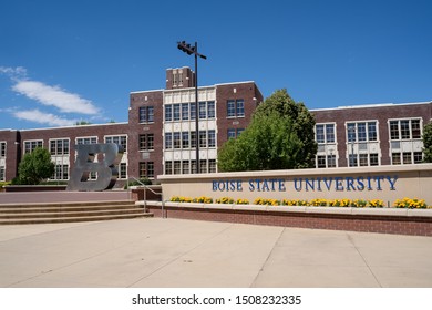 Boise, Idaho - July 14, 2019: Exterior Of The Boise State University College Campus