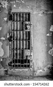 BOISE, IDAHO - JULY 31: Solitary Confinement Door At The Old Idaho State Penitentiary On July 31, 2013 In Boise, Idaho