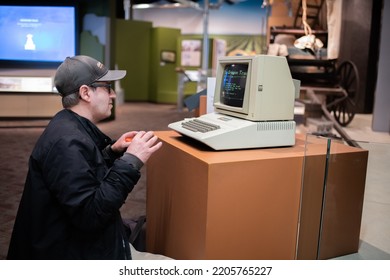 Boise, Idaho: October 30, 2021:  Apple II Computer On Display At The Idaho State Museum.   Idaho State Museum Is A Popular Tourist Attraction In Boise.