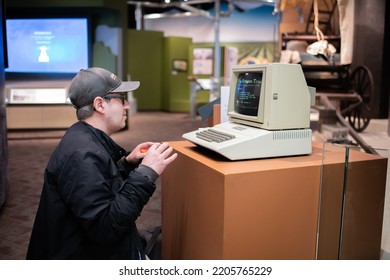 Boise, Idaho: October 30, 2021:  Apple II Computer On Display At The Idaho State Museum.   Idaho State Museum Is A Popular Tourist Attraction In Boise.