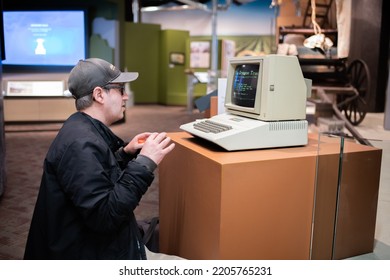 Boise, Idaho: October 30, 2021:  Apple II Computer On Display At The Idaho State Museum.   Idaho State Museum Is A Popular Tourist Attraction In Boise.