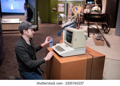 Boise, Idaho: October 30, 2021:  Apple II Computer On Display At The Idaho State Museum.   Idaho State Museum Is A Popular Tourist Attraction In Boise.