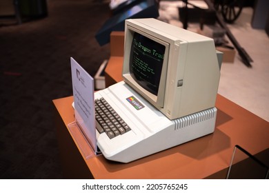 Boise, Idaho: October 30, 2021:  Apple II Computer On Display At The Idaho State Museum.   Idaho State Museum Is A Popular Tourist Attraction In Boise.