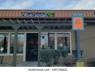 Boise, IDAHO / United States - March 24, 2020: Restaurant Curbside Pick Up