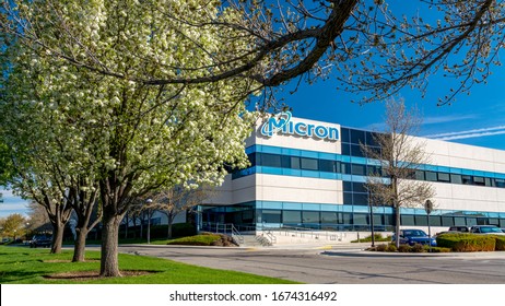 Boise, Idaho, USA - April 17, 2014: Large Employer In Idaho Micron Technology