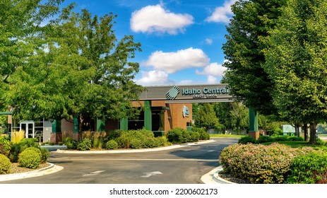 Boise, Idaho, USA – September 09, 2022: Local Bank In Boise Idaho On A Summer Day