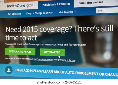 BOISE, IDAHO/USA - DECEMBER 24, 2014: Healthcare.gov Website Showing There Is Still Time To Get Coverage