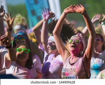 BOISE, IDAHO/USA - JUNE 22: Post Race Festivities During The Color Me Rad 5k In Boise On June 22, 2013