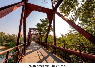 Boise River Crossing Bridge With A Sun Star