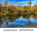 Boise River greenbelt in southeast Boise, Idaho in late October