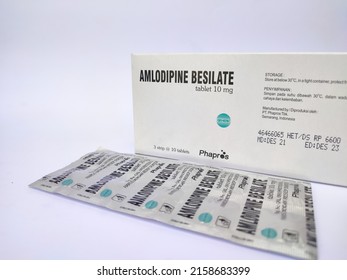 Bojonegoro, Indonesia, May 21, 2022 : Amlodipine Is A Calcium Channel Blocker Medication Used To Treat High Blood Pressure And Coronary Artery Disease.