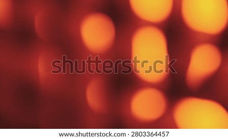 Bokeh abstract orange background with soft blurred yellow glowing metaball lights creating a warm, cozy, atmospheric effect in a composition for websites, presentations, and graphic design projects.
