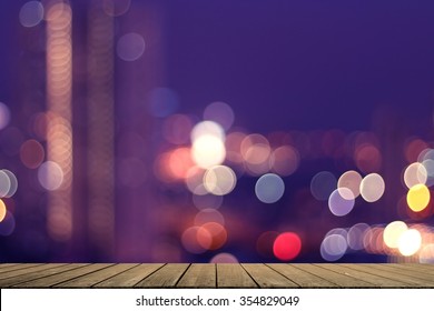 Bokeh Background Blur Purple Building Or City.