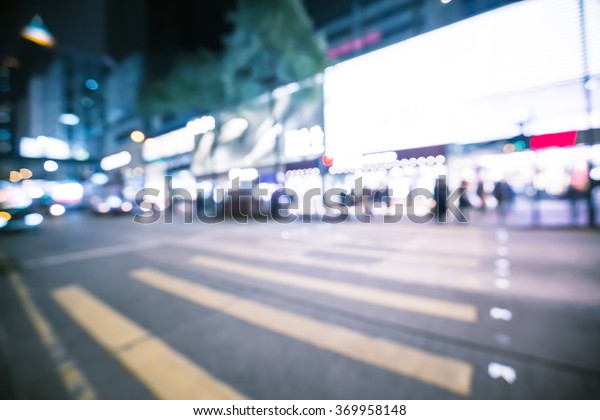 Bokeh background of\
city street at night 