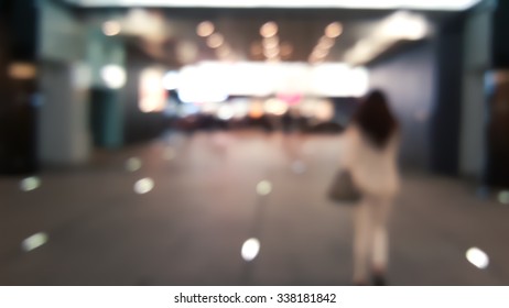 Bokeh Background Of Hong Kong Shopping Mall