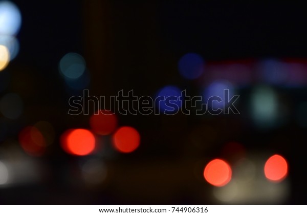 Bokeh blur circle\
light abstract  light car