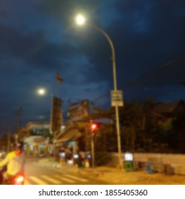Bokeh or blurred photo of street view