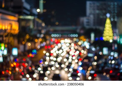 Bokeh from car light on the traffic road in the city - Shutterstock ID 238050406