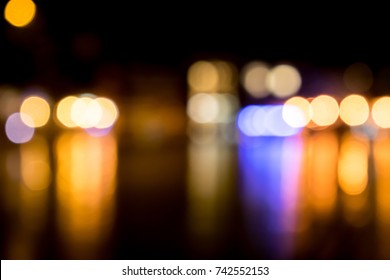 Bokeh City Scape Of Market Place In The Netherlands (Apeldoorn)