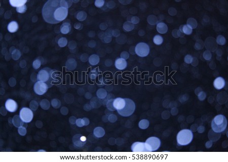 Bokeh of falling snow