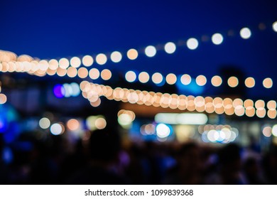 Bokeh Festoon Light Burled Background