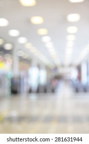 Bokeh Of Hall In Airport - Defocused Blured Background