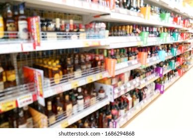 Bokeh Image Of Super Liquor Store